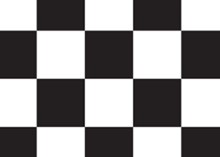 Vinylgulv - sort/hvid ternet