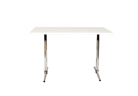 Bord i hvid laminat</br>L:115 cm B:75 cm H:72 cm