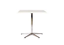 Bord i hvid laminat<br/>L:75 cm B:75 cm H:72 cm