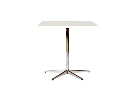 Bord i hvid laminat<br/>L:75 cm B:75 cm H:72 cm