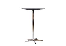 Bord, sort, laminat, diam:80 h:110 cm